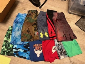 Lot of 11 Youth Boys Under Armour Nike Jordan Shorts - Picture 1 of 3