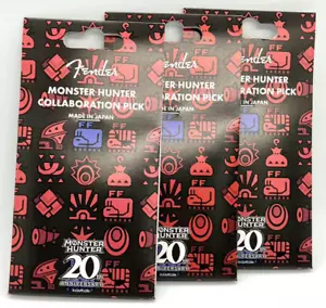 Fender Monster Hunter 20th Guitar Picks Random Pack of 4 Guitar Picks 3 Pack JP - Picture 1 of 4