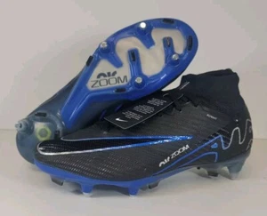 Nike Mens 6 Zoom Superfly 9 Elite SG-PRO Soccer Cleats Black/Blue DJ5166-040 - Picture 1 of 11