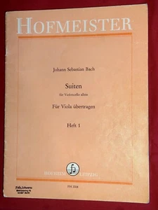 Viola-/Bratschennoten: J.S.Bach - Cello Suiten (Einrichtung für Viola) Hft 1 - Bild 1 von 3