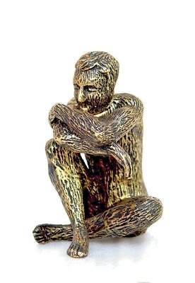 Dekorativ Mann IN Thinking Position Harz Handbemalt Prunkstück Für Heim Dekor - Bild 1 von 3