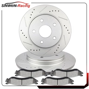 2x rotores de freno delanteros y 4x pastillas de cerámica ventiladas para Dodge Ram 1500 2004-2006 - Imagen 1 de 12
