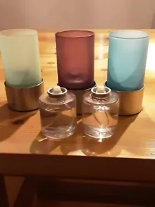 Rosenthal-home Tischlicht, 3 Stück mit #840 Ambria crystalyte, +2 Ersatz, Neu - Bild 1 von 3