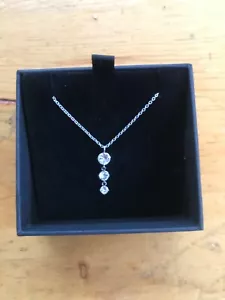 3-Stone Rhinestone Necklace - Nine West - Picture 1 of 2