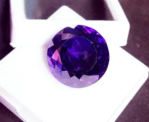 Purple Zircon Round Shape 72.00 Ct Certified Loose Gemstone With Free Gift - Picture 1 of 12