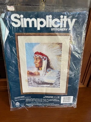 The Great Spirit Design Julie Cramer Cole Simplicity Cross Stitch Kit 05044 New - Image 1 of 2