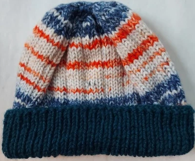 SOMBREROS AZULES NARANJA BLANCOS HECHOS A MANO Tejido Invierno Talla Única 005 Foto 1 de 2