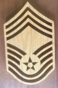 Senior Master Sergeant (SMSgt), E-8, Air Force. Wood Cut Out. 7”x12”x3/4” - Picture 1 of 1