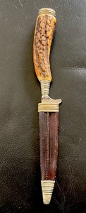 Jagdmesser mit Hirschhorn Griff -Jagdnicker Messer Horn Griff - Othello - Bild 1 von 8