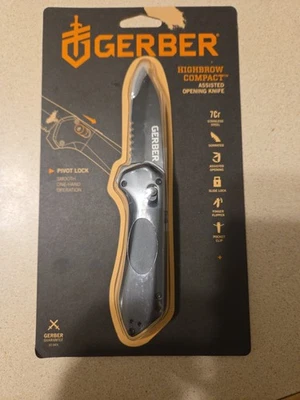 Gerber HIGHBROW Compact  7cr17mov SS Blade Assisted Open Pivot Lock - Image 1 of 2