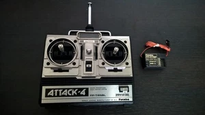 JUEGO RECEPTOR TRANSMISOR FUTABA RADIO ATAQUE 4 1/14 AVIÓN HELICÓPTERO CAMIÓN 4YD - Imagen 1 de 10