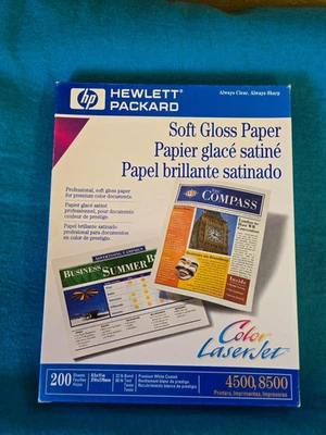 HP Soft Gloss Laser Paper C4179 ~ 200 sheets ~ 4500, 8500 Printers ~ 32 lb bond - Image 1 of 2
