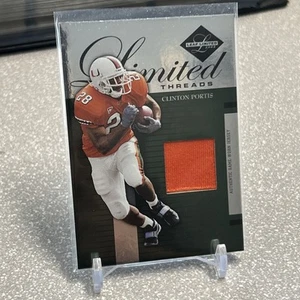 2005 LEAF LIMITED THREADS CLINTON PORTIS GAME WORN JERSEY PATCH #/75 HURRICANES - Picture 1 of 2