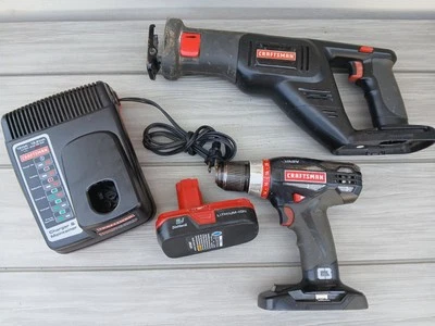 Craftsman 19.2V Reciprocating Saw/Drill/Battery/Charger Tested - Image 1 of 4