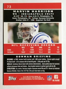2007 Bowman Gold #73 Marvin Harrison - Picture 1 of 2