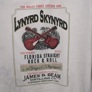 Vintage 00's Lynyrd Skynyrd Jim Beam Bourbon Southern Rock 2003 T-Shirt Medium M - Picture 1 of 13