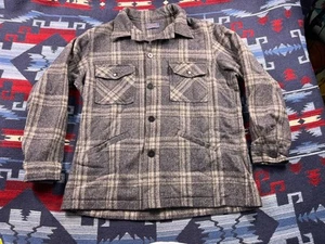 PENDLETON Shacket Shirt Jac coat USA vintage workwear 60s wool plaid Men’s L - Picture 1 of 14