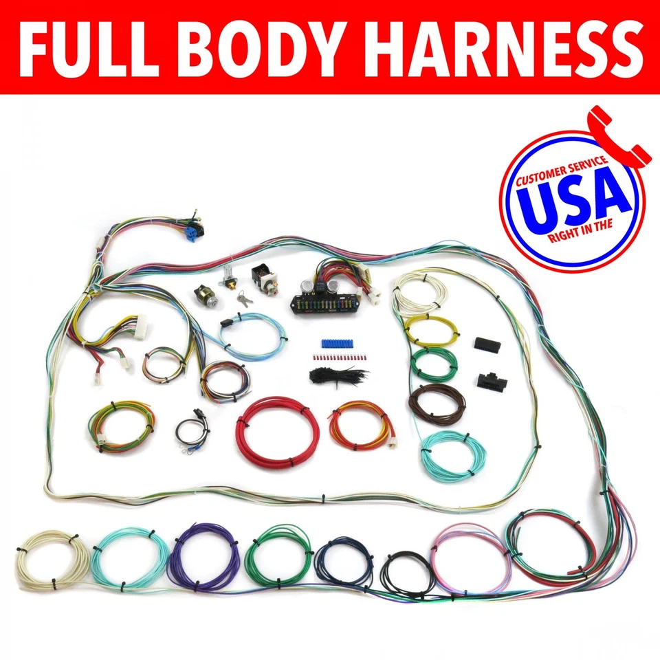 Kit de actualización de arnés de cables para camioneta Chevrolet C10 C15 67-72 bobina trasera se adapta sin dolor Foto 1 de 2