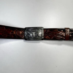 Clint Orms Martin 1801 Longhorn Trophäenschnalle, Silber King Chatsworth Gürtel Gr. 34 - Bild 1 von 21