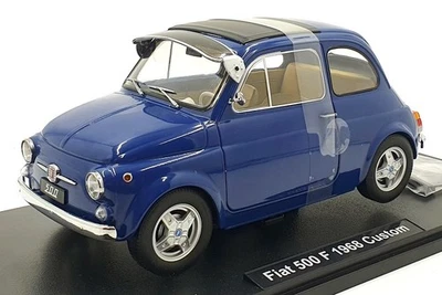 KK Scale 1/12 Scale Diecast KKDC120063 - Fiat 500 F 1968 Custom - Blue - Image 1 of 4