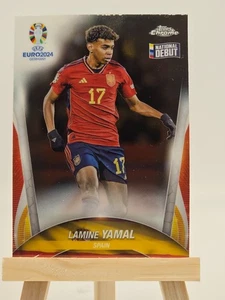 2024 Topps Chrome Uefa Euro - National Debut Lamine Yamal #17 - Picture 1 of 2