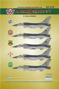 Calcomanías Bullseye 1/48 Hotrod Vipers #1 F-16A Vipers - 48029 para General Dynamics - Imagen 1 de 2