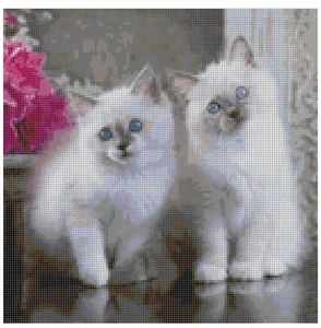 Gwen St Designs Cross Stitch Pattern Hannah and Louise Kittens X Stitch - Picture 1 of 4