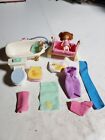Fisher Price Loving Family Bathroom ,Baby Bed Red Headed Girl.Tub Toilets Towels