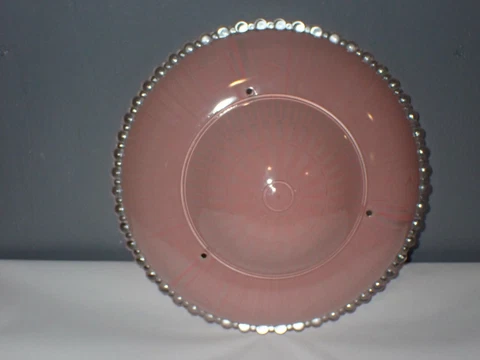 Vintage 11" Art Deco PINK Glass Ceiling Light Fixture Shade globe Frosted Lamp Cover