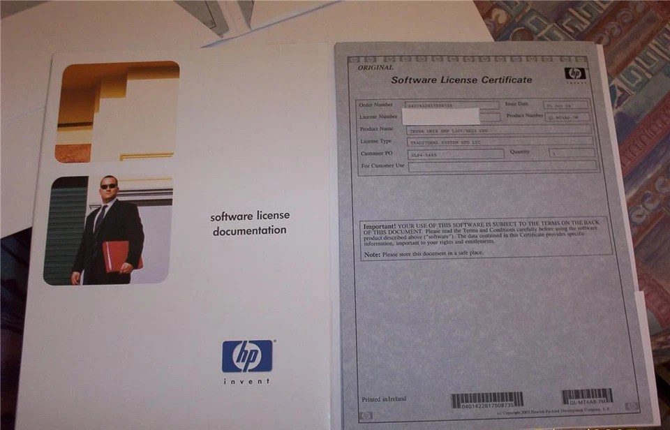 HP QL-MT4A9-7M TRU64 UNIX SMP 1200/DS20 UPD Licenses - Image 1 of 1