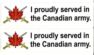 CANADIAN ARMY - BUMPER DECAL - Picture 1 of 1