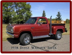 1978 Dodge Warlock Pickup Truck Refrigerator / Tool Box Magnet Gift Card Insert - Picture 1 of 1