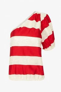 BNWT SASS & BIDE "The Stripe" One Shoulder Striped Top - Size 10 - $350 - Picture 1 of 10