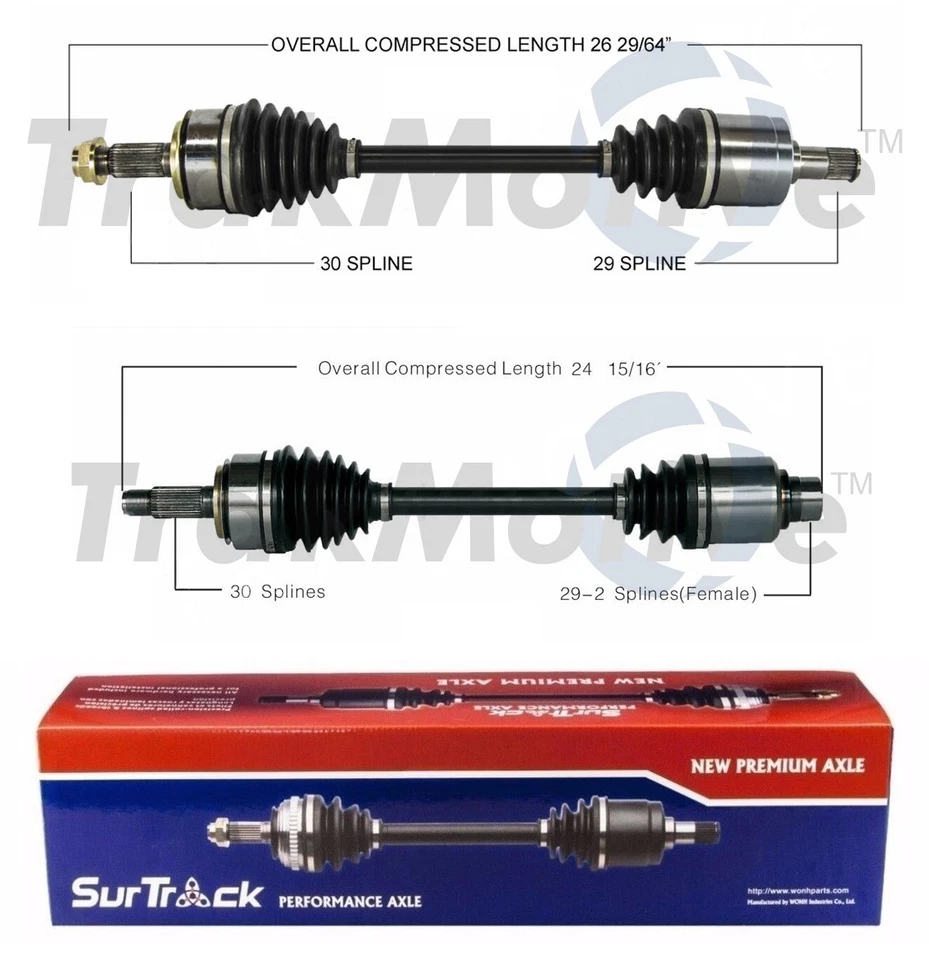 Комплект из 2 передних осевых валов SurTrack для Acura RL 3,5 л V6 AWD 2005-2008 - Изображение 1 из 1