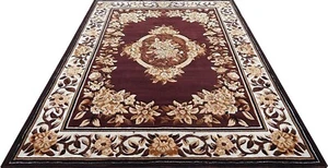 Traditional Oriental Non Shedding Bedroom Living Room Area Rug Brown 5x7ft C1 - Picture 1 of 3