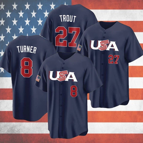 Mike Trout Trea Turner USA Baseball Team 2023 World Baseball Classic T-Shirt Cover