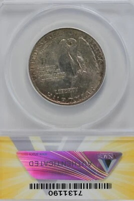 1925  .50  ANACS   MS 63  STONE MOUNTAIN   Classic Silver Commemorative  - Image 1 of 2