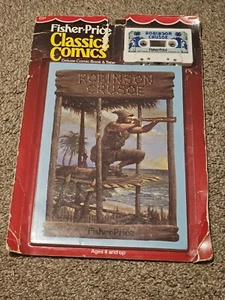 FISHER-PRICE CLASSIC COMICS ROBINSON CRUSOE DELUXE COMIC BOOK TAPE toy BRAND NEW - Picture 1 of 4