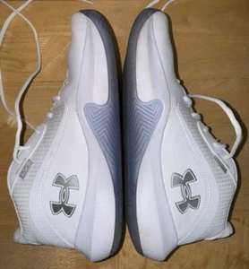 Under Armour UA Lockdown 7 Men 9.5 Women 11 White NICE MSRP 70$ Court Shoes - Picture 1 of 12