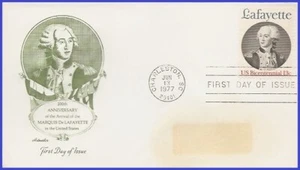 USA3 #1716 ADDR ARTMASTER FDC Marquis de Lafayette - Bild 1 von 1