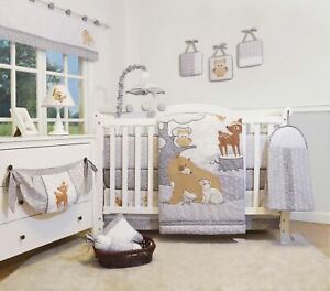 13PCS Enchanted Forest Woodland Baby Nursery Crib Bedding Sets  Holiday Special