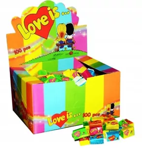 LOVE IS... Caja Completa Surtida de Gomas de Burbuja 100 un. / 420g / 14.81oz - Imagen 1 de 2