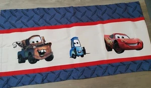 Cars Disney-Pixar 1 Window Valance 60" x 15" Cotton Lighting McQueen ToMater  - Picture 1 of 3