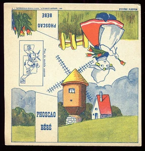 publicité ancienne " découpis " PHOSCAO BEBE . Moulin à vent - Imagen 1 de 2
