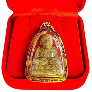 Auténtico amuleto colgante Lp Thuad oro 18k Shenzhen accidente aéreo modelo Ajarn Nong 1996 - Imagen 1 de 9