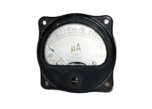 Dispositivo Analogico Vintage Pannello Bachelite Amperometro M494 0-50mA Sovietica URSS RARO 1962 - Foto 1 di 3
