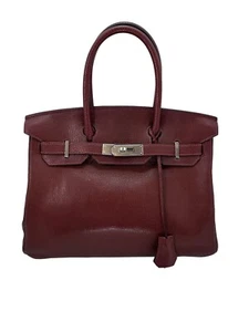 Hermes Birkin 30 Rouge Hermes 1998 C Square Chèvre De Coromandel Goatskin - Picture 1 of 12