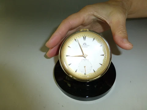 RARE VINTAGE SWISS BUCHERER JEWELS MOVEMENT WIND UP TABLE TOP BALL CLOCK / WATCH Cover