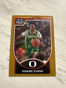 Kwame Evans 2023-24 Bowman Chrome U University 2007 GOLD Refractor #’d /50 - Picture 1 of 2