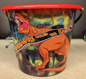 Jurassic Park 30th Anniversary Plastic Popcorn Bucket Easter Basket Brand T-Rex - Picture 1 of 8